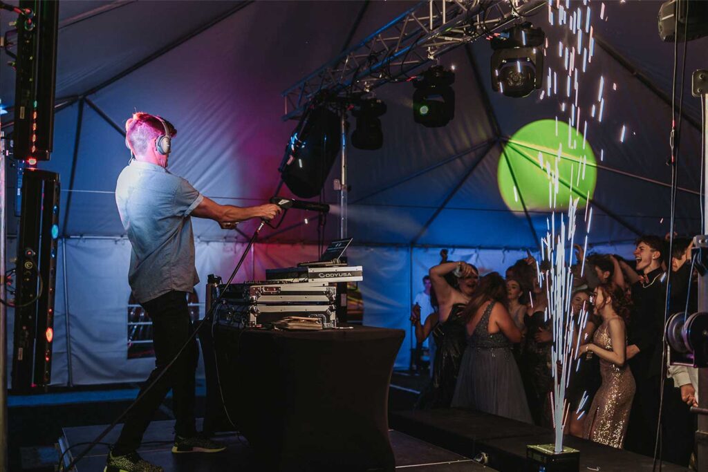 Estrella Foothills High School Prom with Cold Spark Effects for dancing with Caleb Fine