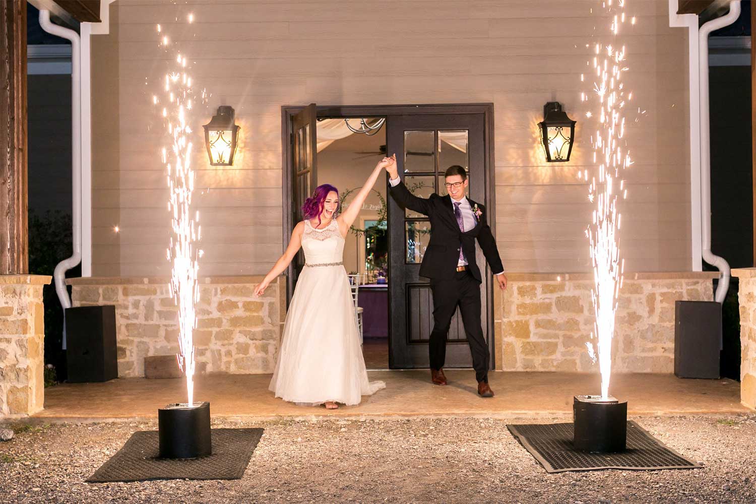 Cold sparklers for wedding