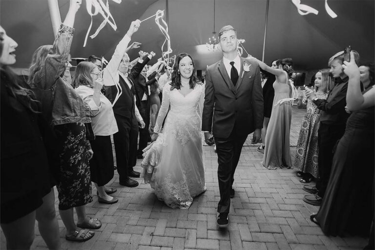 wedding send off at Nardini manor