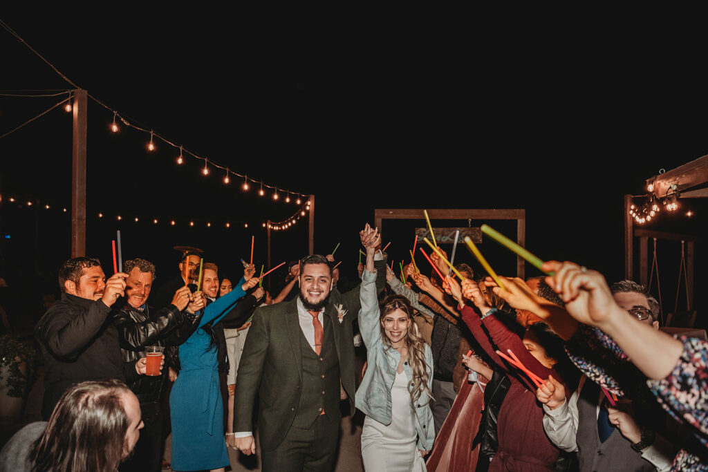 hidden lake wedding send off