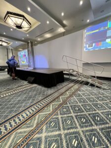 pipe and drape with stage