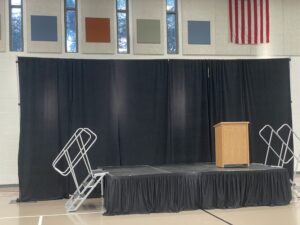 pipe and drape with stage